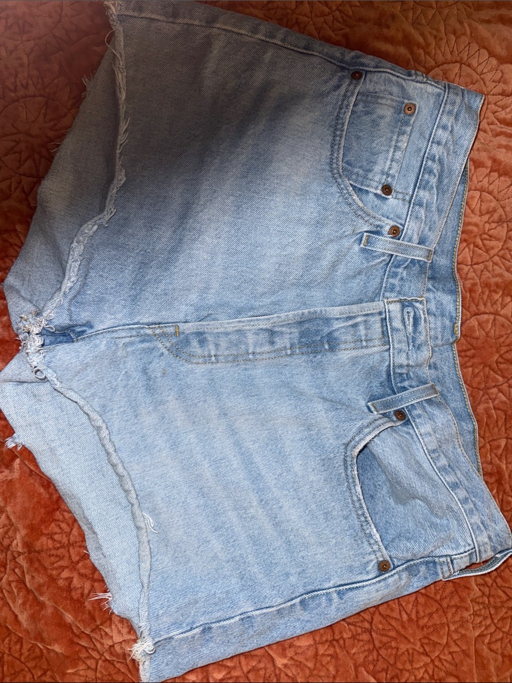 Levi’s 501 Light Blue Denim Cutoff Shorts - High-Rise